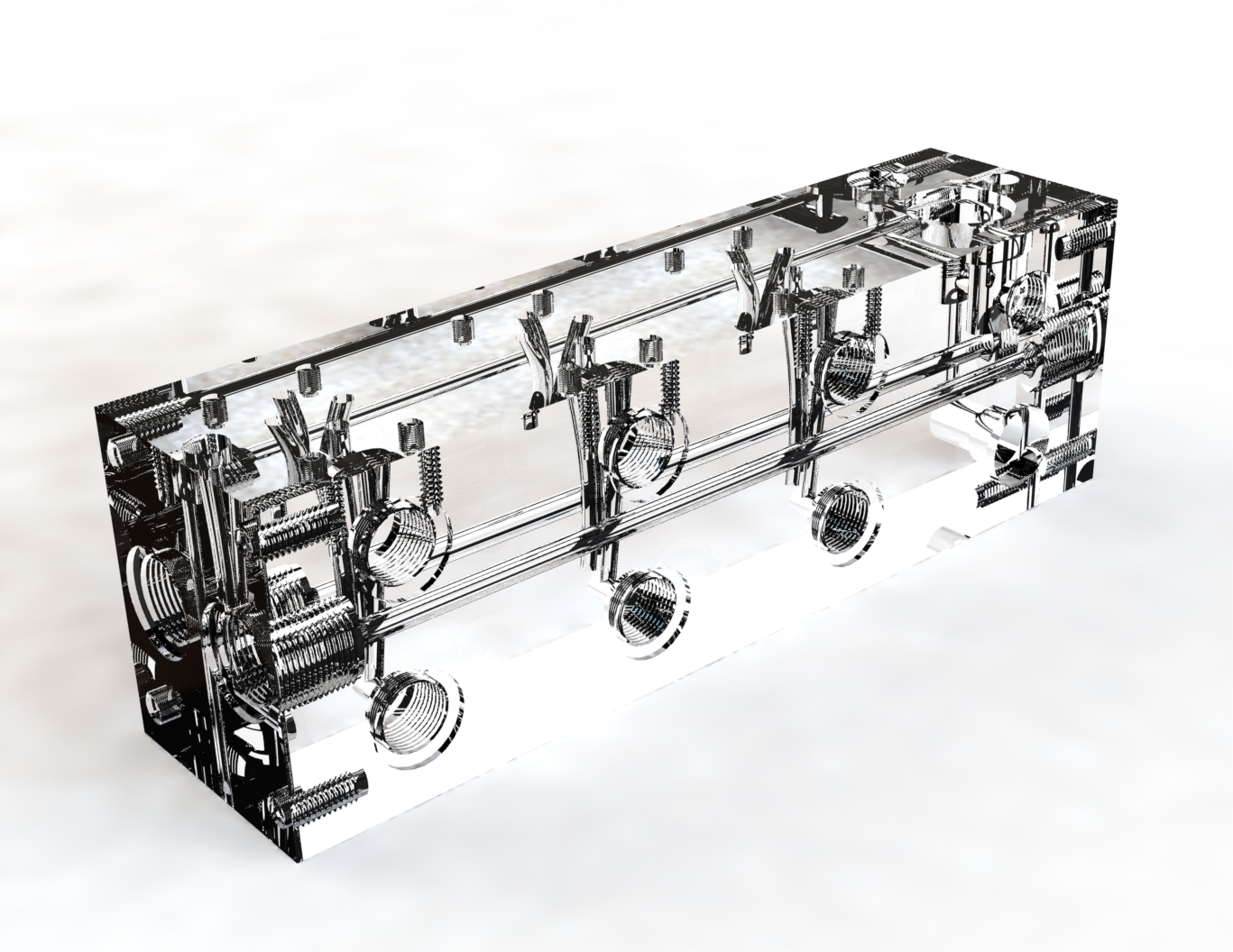 Cast iron manifold with dense bar